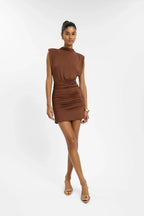 Structured Shoulder Mini Dress | Cafe