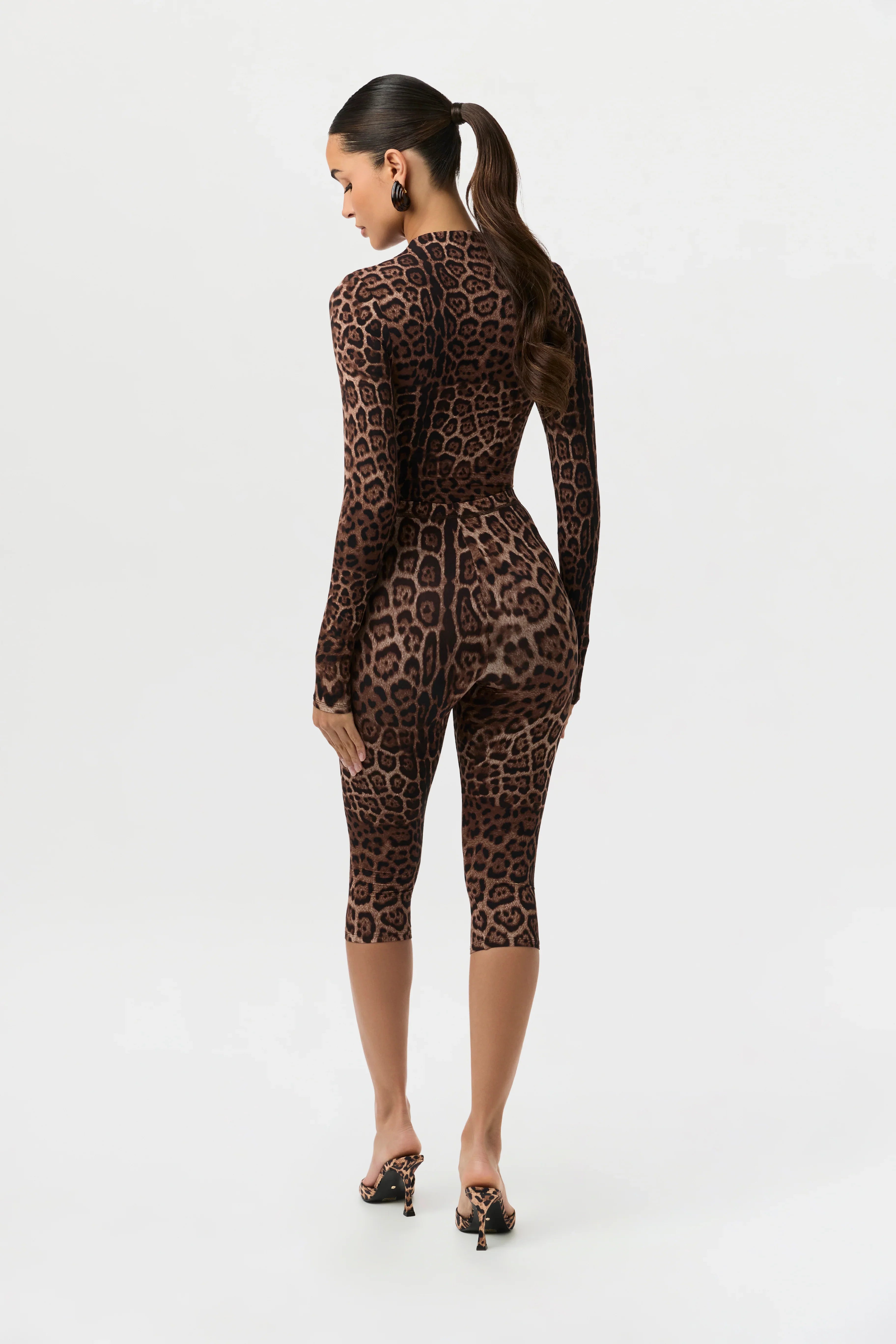 Naked Print Capri Leggings