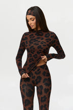 Naked Print Mock Neck Top