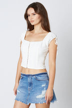 Jacquard Cap Sleeve Corset