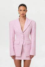 Tweed Houndstooth Mini Skirt
