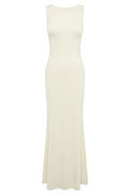 Tarna Sleeveless Slinky Maxi Dress - Bone