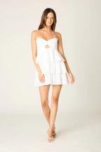 Strapless Tiered Mini Dress