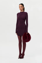 Naked Mock Neck Mini Dress