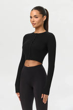 Knit Cropped Cardigan Top