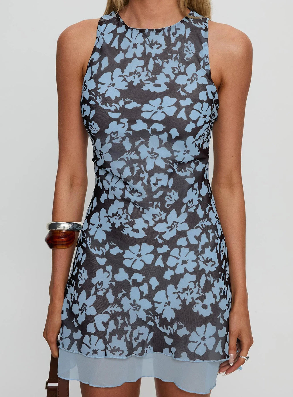 Buffie Mini Dress Brown Floral