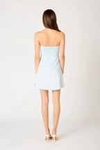 Linen Keyhole Mini Dress