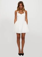 Sweet Words Halter Mini Dress White