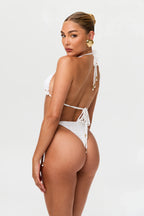 Crochet Triangle Halter Tie Bikini