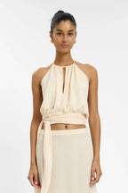 Draped Halter Top | Ivory