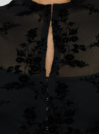 Kelira Keyhole Cutout Mini Dress Black