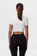 Micro Modal Cropped Short Sleeve Top