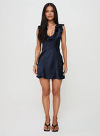 Butacup Frill Mini Dress Navy