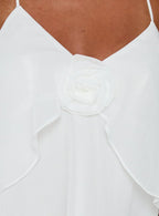 Big Picture Chiffon Babydoll Frill Mini Dress White