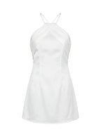 Amberlee Ruched Mini Dress White