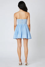 Corset Mesh Mini Dress