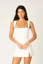 Satin A-line Mini Skirt