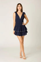 Smocked Waist Mini Dress