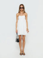 Kaimilla Strapless Sweetheart Mini Dress White