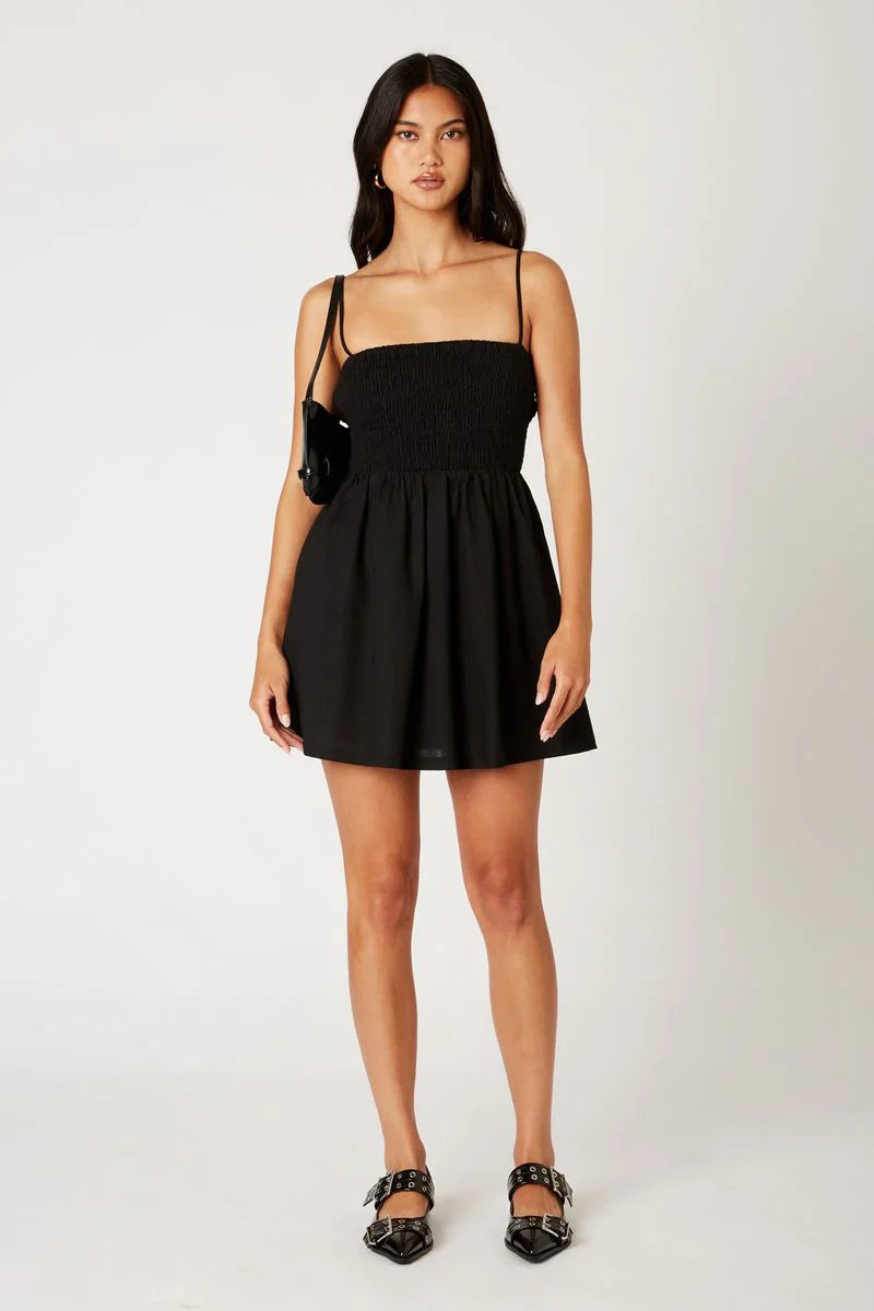 Open Back Smocked Dress
