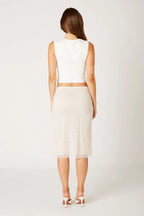 Butterfly Lace Midi Skirt