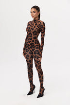 Naked Print Mock Neck Top
