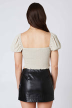 Twisted Puff Sleeve Top