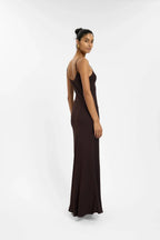 Georgette Maxi Dress | Chocolate