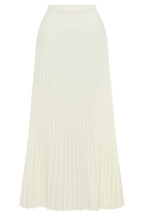 Twyla Pleated Suiting Maxi Skirt - Ivory