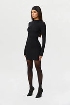 Naked Mock Neck Mini Dress