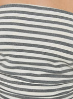 Laynuh Strapless Ruched Mini Dress Grey / White Stripe