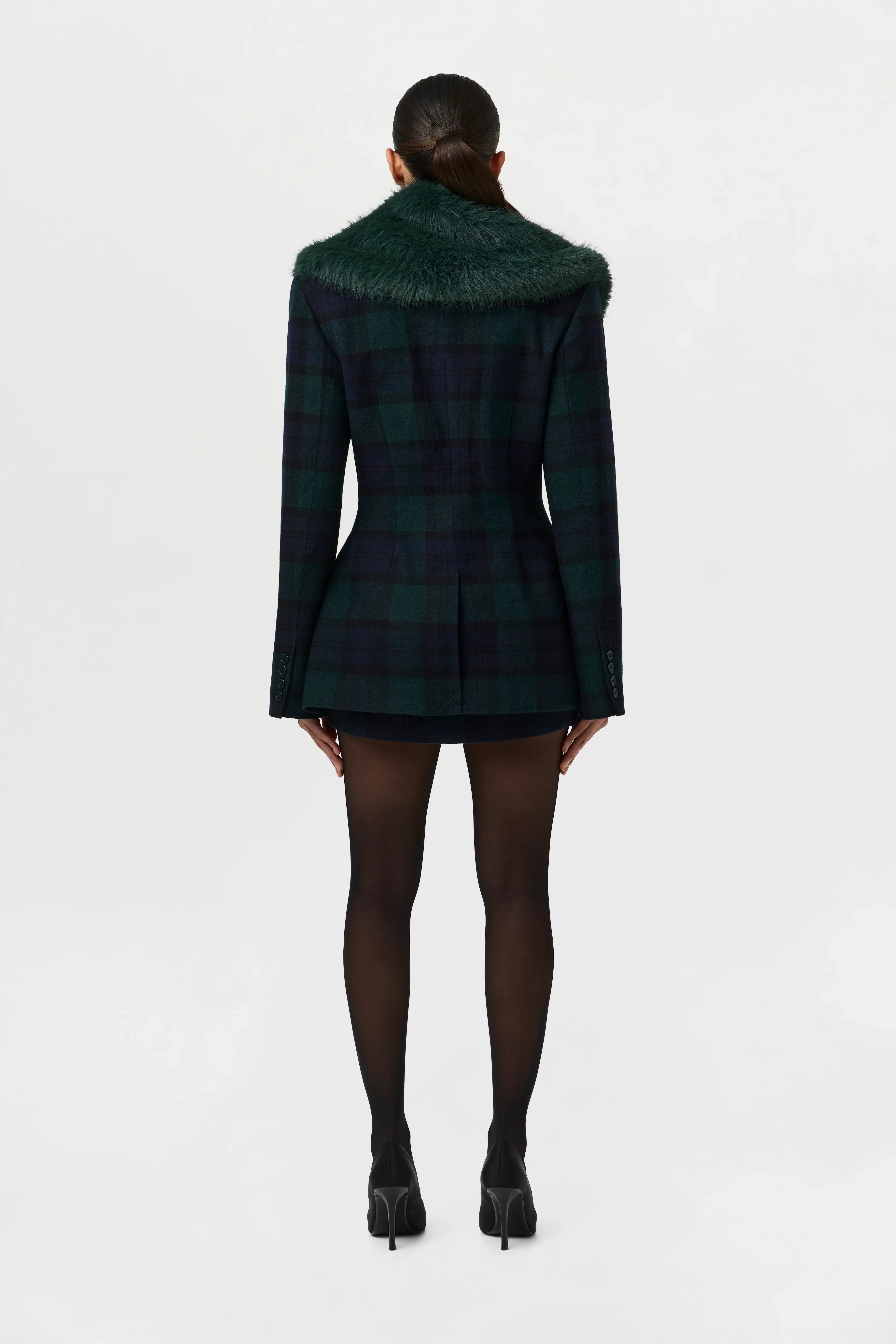 Suiting Plaid Mini Skirt