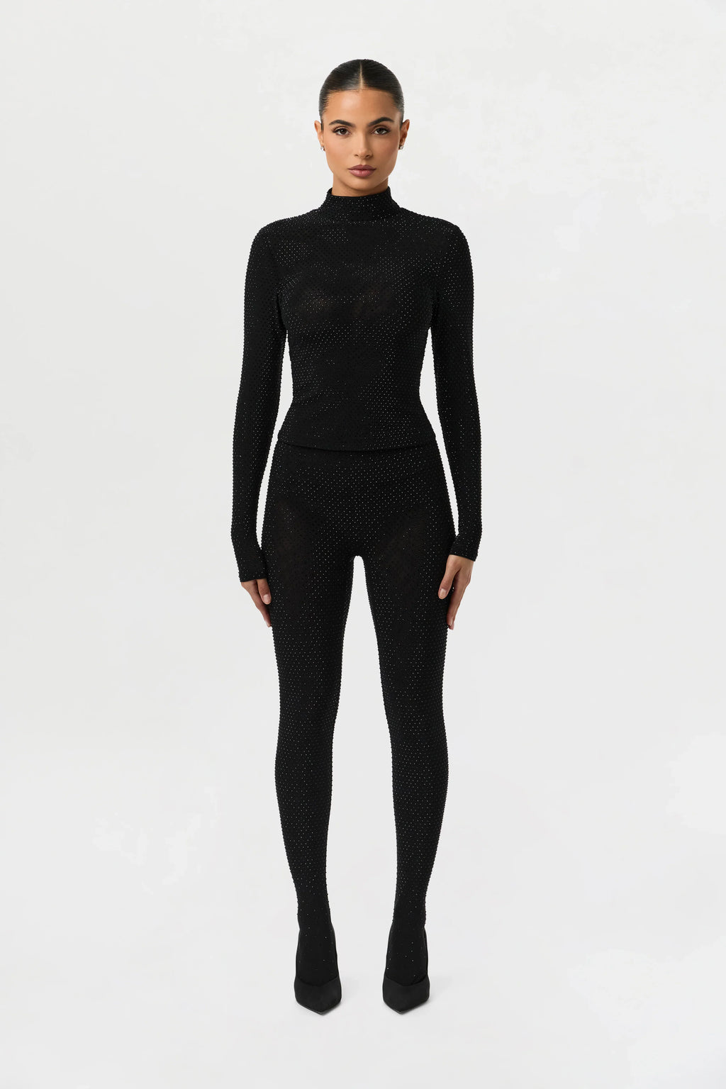 Crystal Closed Toe Leggings
