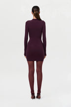 Naked Mock Neck Mini Dress