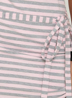 Favourite Daughter Tie Detail Mini Dress Pink / Grey Stripe