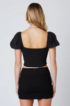 Twisted Puff Sleeve Top