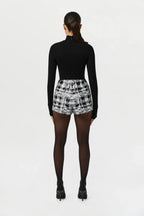 Sequin Plaid Hot Pants