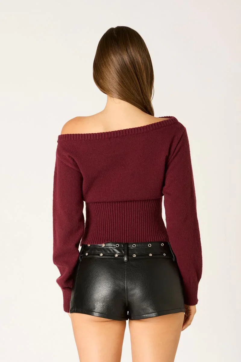 Off-Shoulder Sweater Top