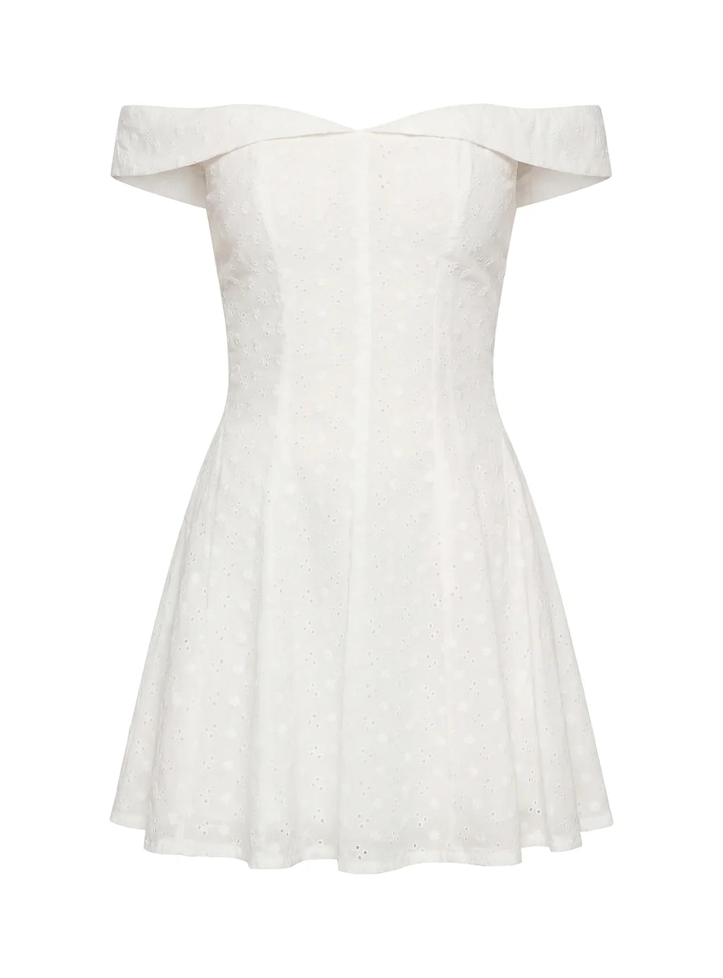 Rosebud Off The Shoulder Mini Dress White Petite