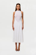 Hourglass Mesh Sleeveless Midi Dress