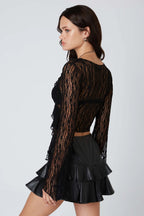 Lace Wrap Top