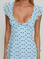 I Guess So Mini Dress Blue Polka Dot