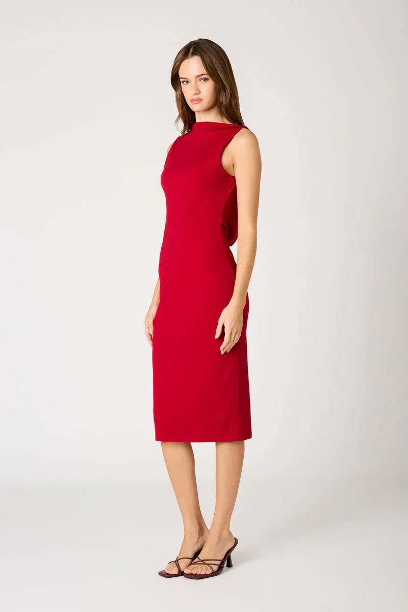 Body-Con Open Back Midi Dress