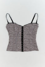 THE CAROLINE CORSET IN MINI CHEETAH