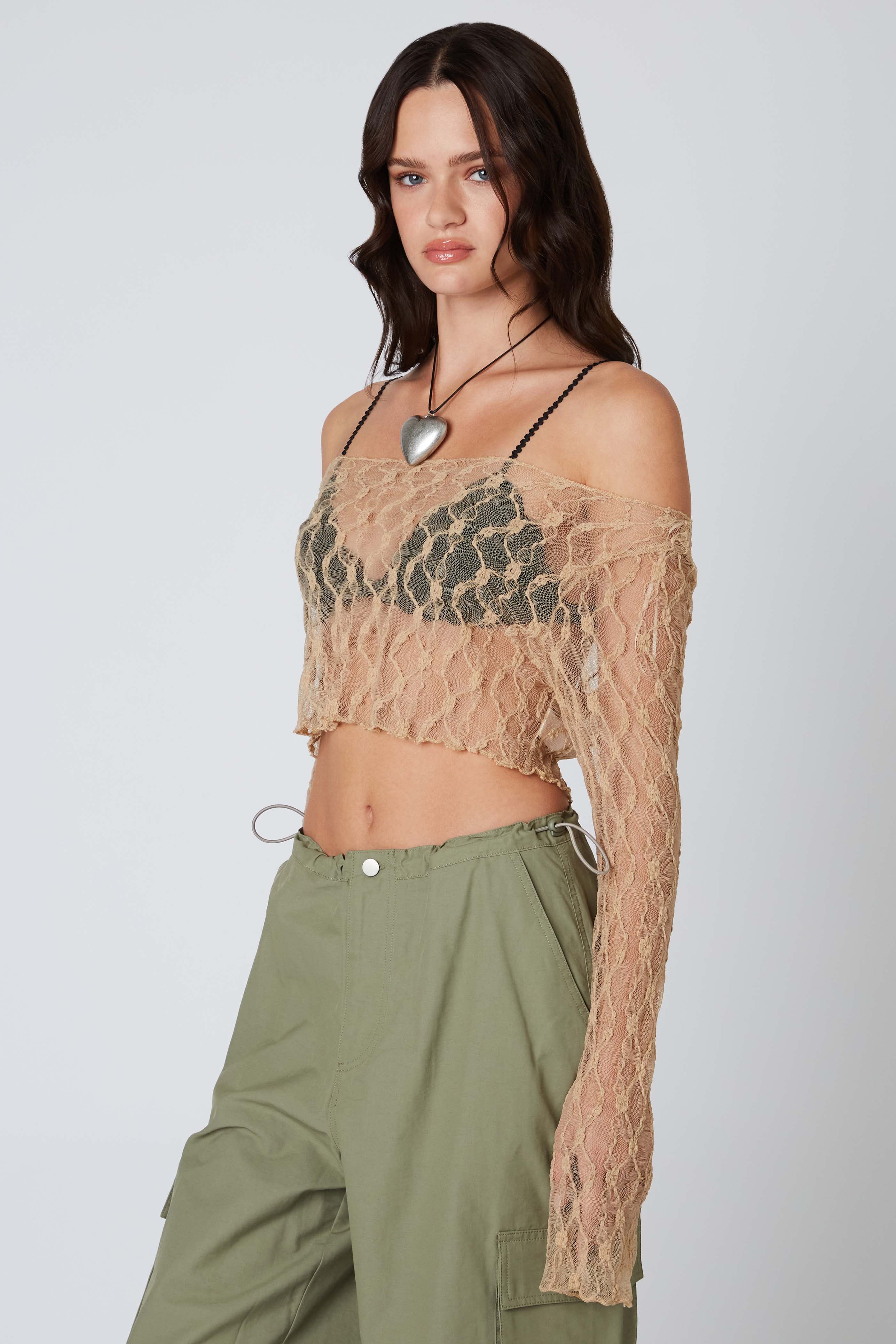 Floral Lace Cropped Top