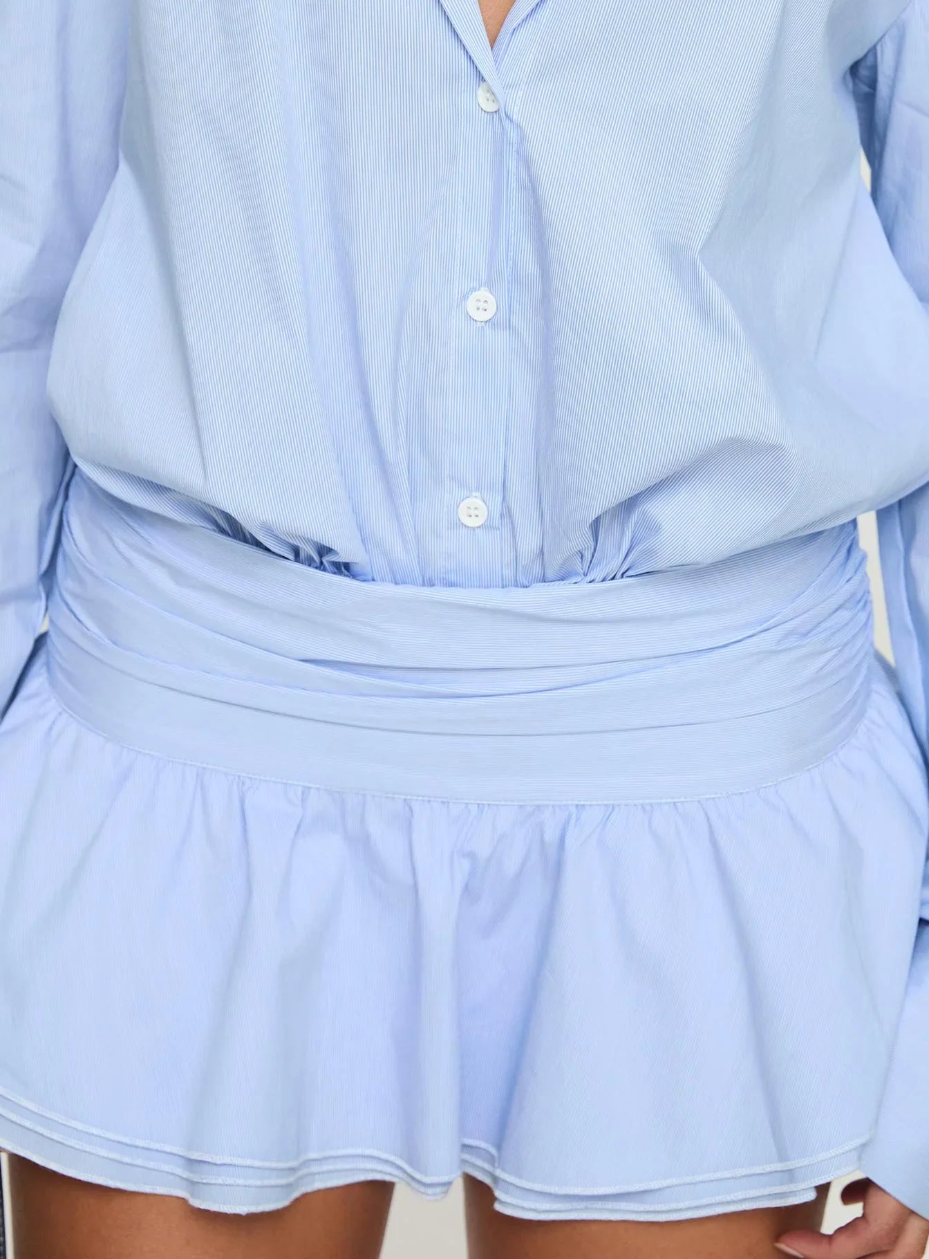 Girls Girls Girls Long Sleeve Mini Dress Blue