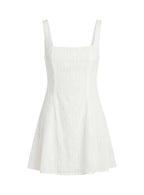 You Can Embroidered Mini Dress White