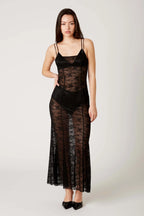 Lace Sheer Maxi Dress
