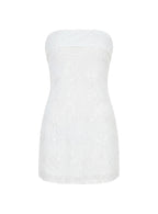 Graces Strapless Mini Dress White