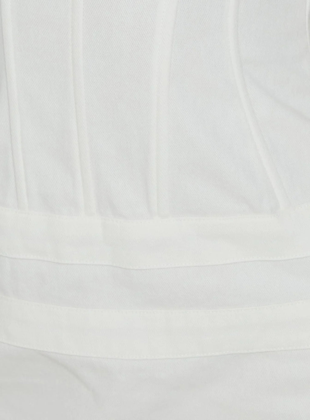 Irenah Strapless Denim Corset Mini Dress White